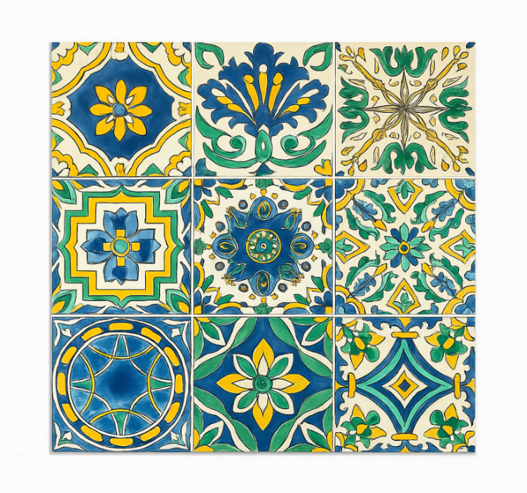Tile wallpaper mediterranean style - TenStickers