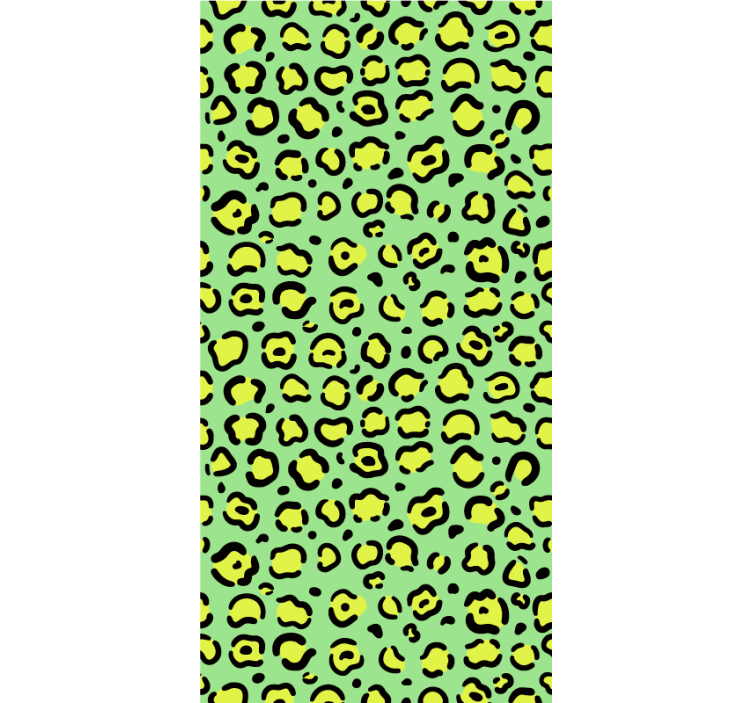 Kids wallpaper colorful leopard on pistachio - TenStickers