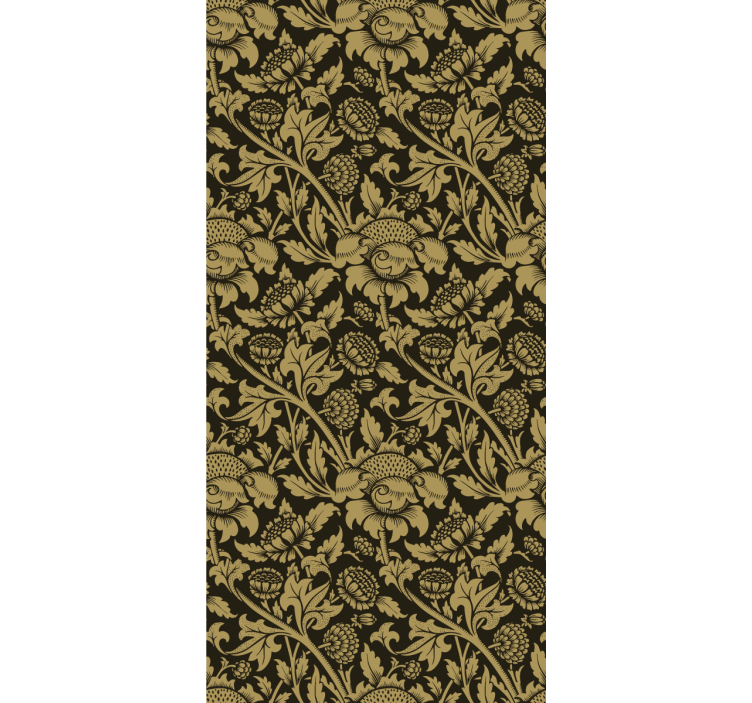 Hallway wallpaper classic beige pattern - TenStickers