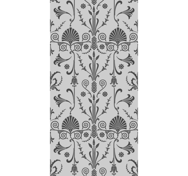 Hallway wallpaper graceful botanical arrangements - TenStickers