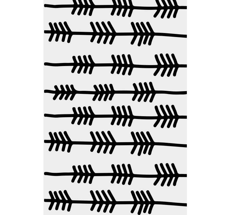 Scandinavian wallpaper black abstract arrows white - TenStickers