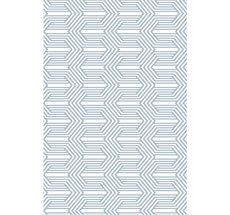Scandinavian wallpaper blue background white lines illusion - TenStickers