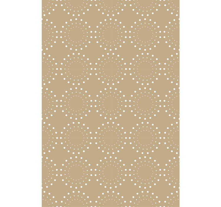 Scandinavian wallpaper light beige with white circles - TenStickers