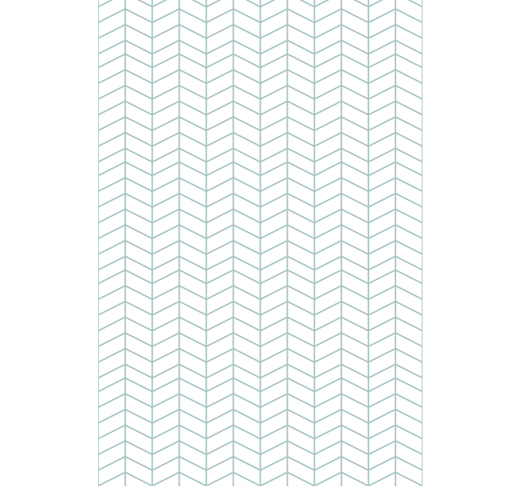 Scandinavian wallpaper blue zigzag lines on white - TenStickers