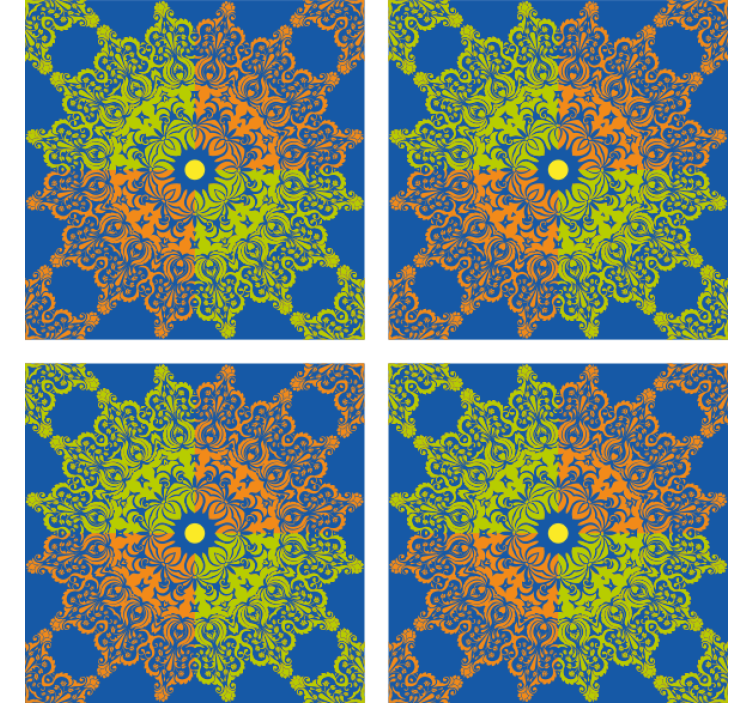 Tile wallpaper colorful mandala design - TenStickers