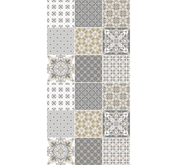 Kitchen wallpaper moroccan tile design effect - TenStickers