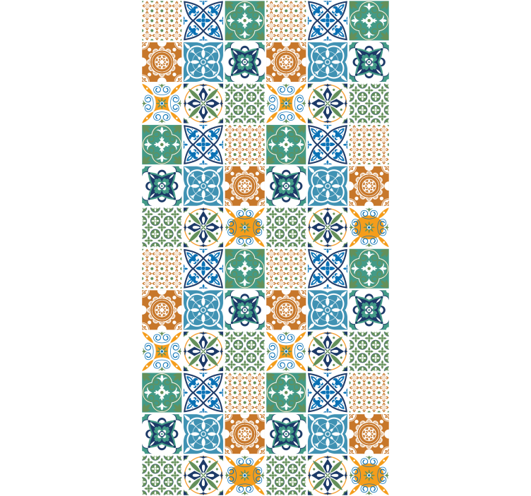 Kitchen wallpaper with porcelain tile blend - TenStickers