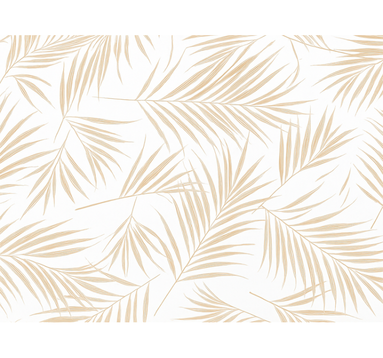 Leaf wallpaper tan palm illustration - TenStickers