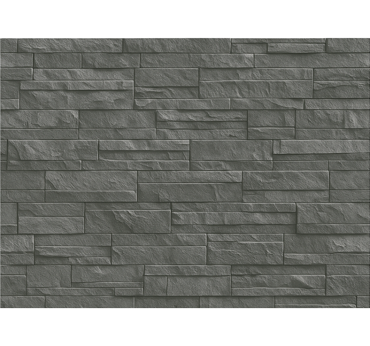 Stone wallpaper charcoal ledge stone - TenStickers