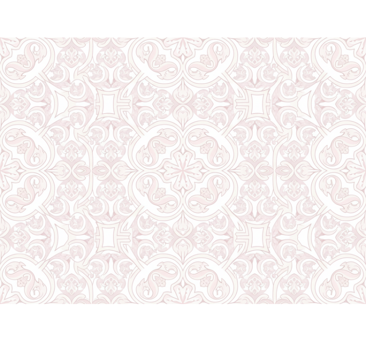 Art wallpaper mediterranean pattern light pink - TenStickers