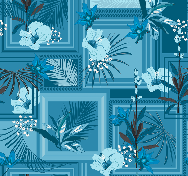 Nature Wallpaper floral bathroom - TenStickers