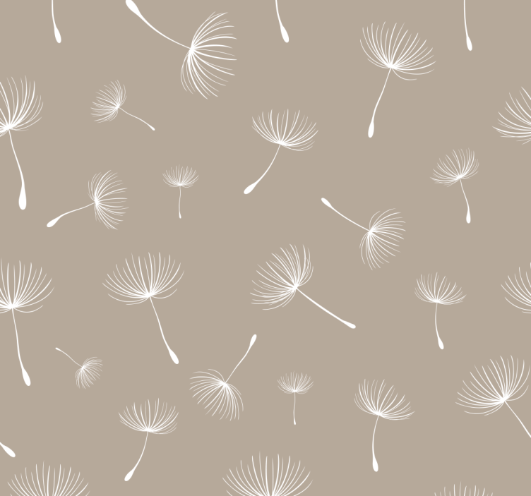 Dandelion Patchwork Flower Wallpaper - TenStickers