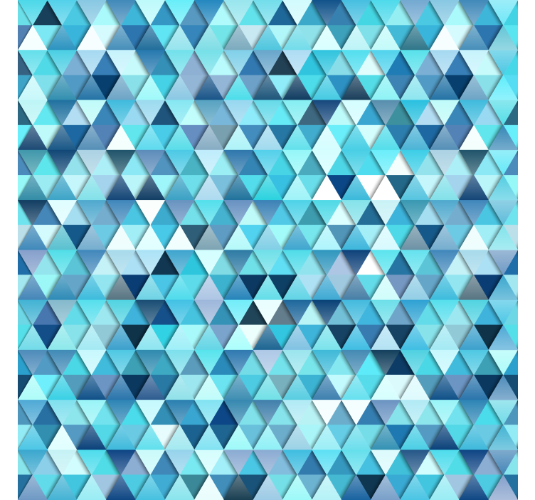 Geometric Blue abstract Triangle Wallpaper - TenStickers