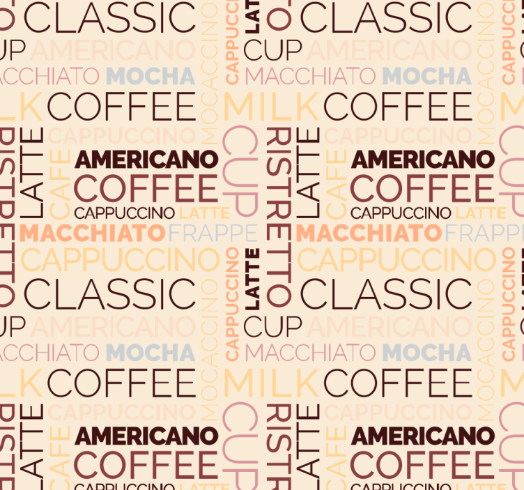 Living room wallpaper hot drinks coffee - TenStickers