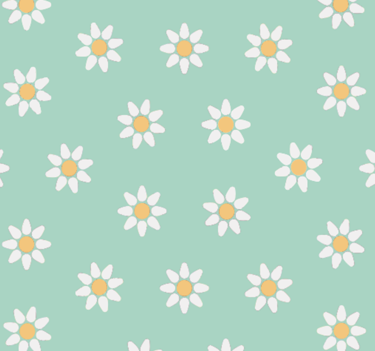 Childrens Wallpaper daisy pattern - TenStickers