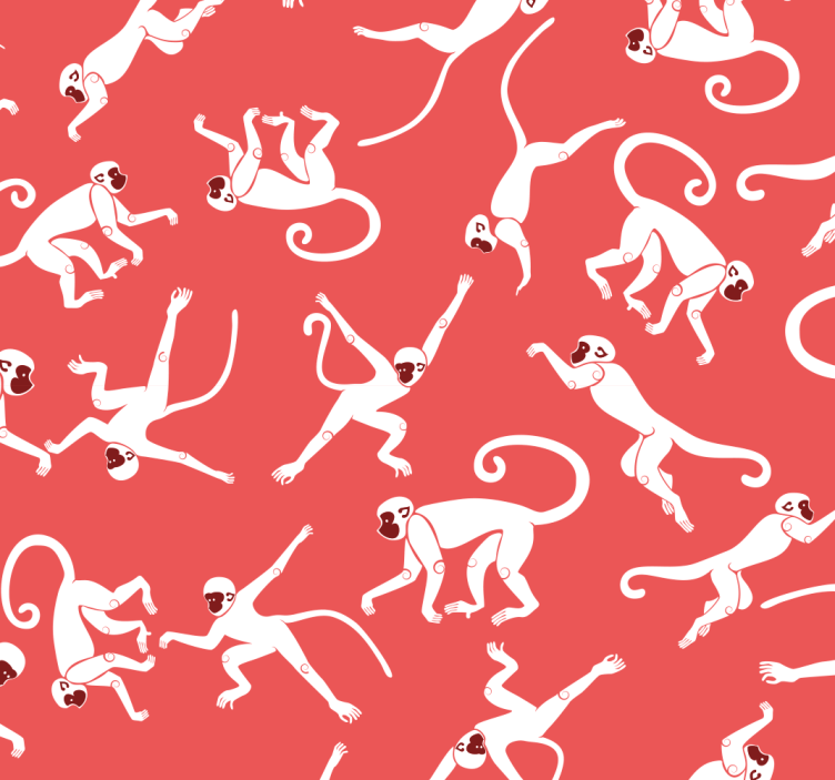 Jungle with monkeys Animal Wallpaper - TenStickers