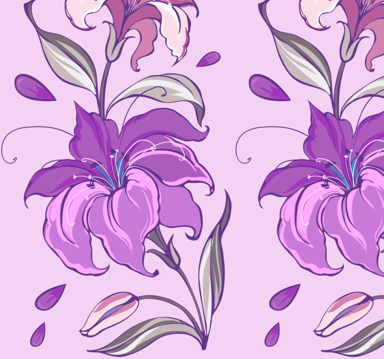 Elegant Floral Design flower wallpaper - TenStickers