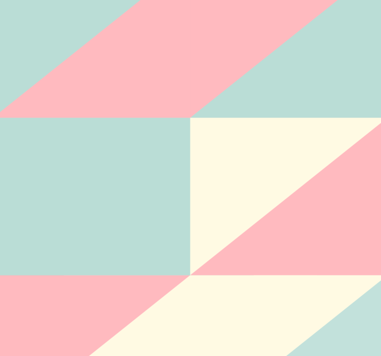 Abstract Pastel Triangles geometric wallpaper - TenStickers