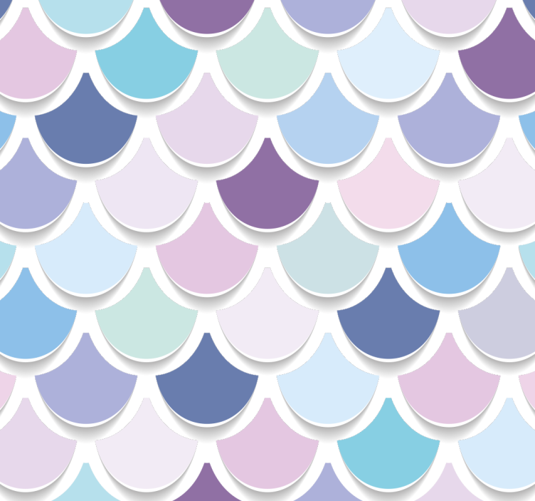 Mermaid Scale Textured Wallpaper - TenStickers