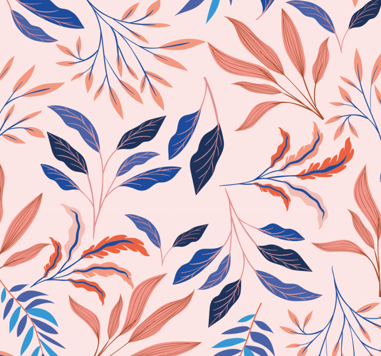 Botanical Leaf Pattern folliage wallpaper - TenStickers