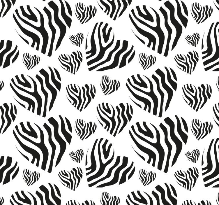 Zebra Pattern Simplicity living room wallpaper - TenStickers