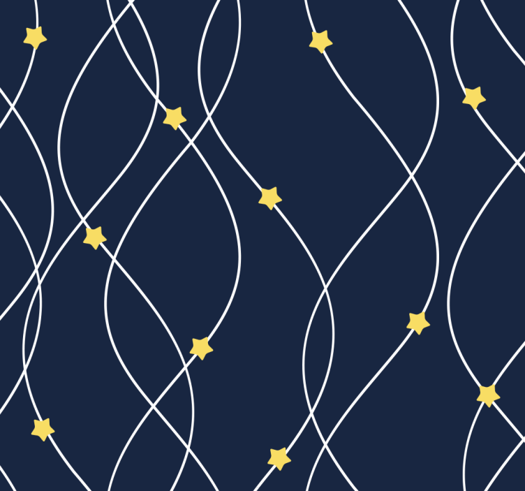 Yellow stars on blue background wallpaper - TenStickers
