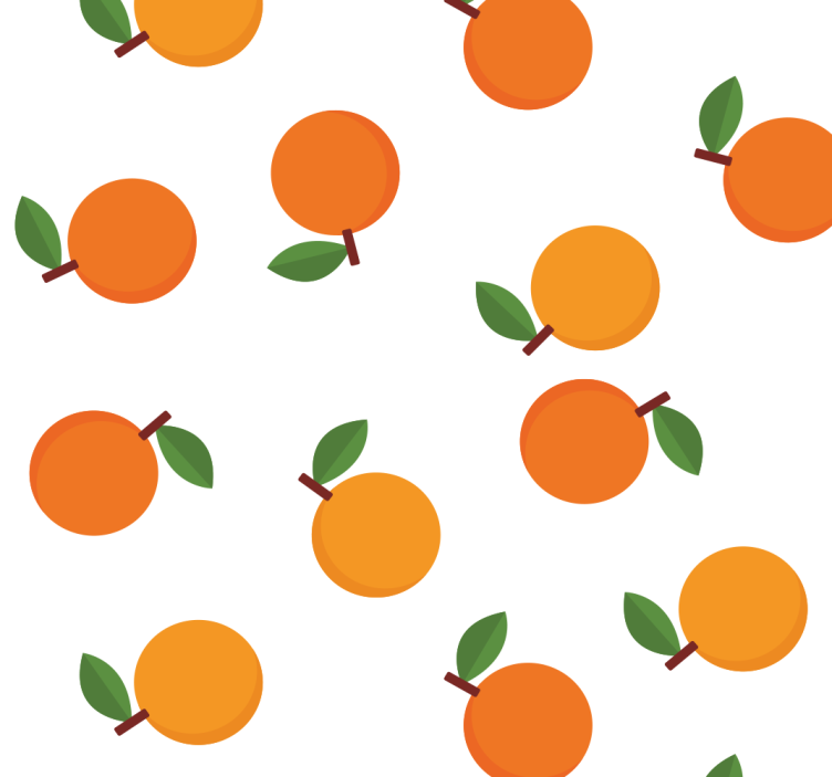 Fruit motif oranges kitchen wallpaper - TenStickers