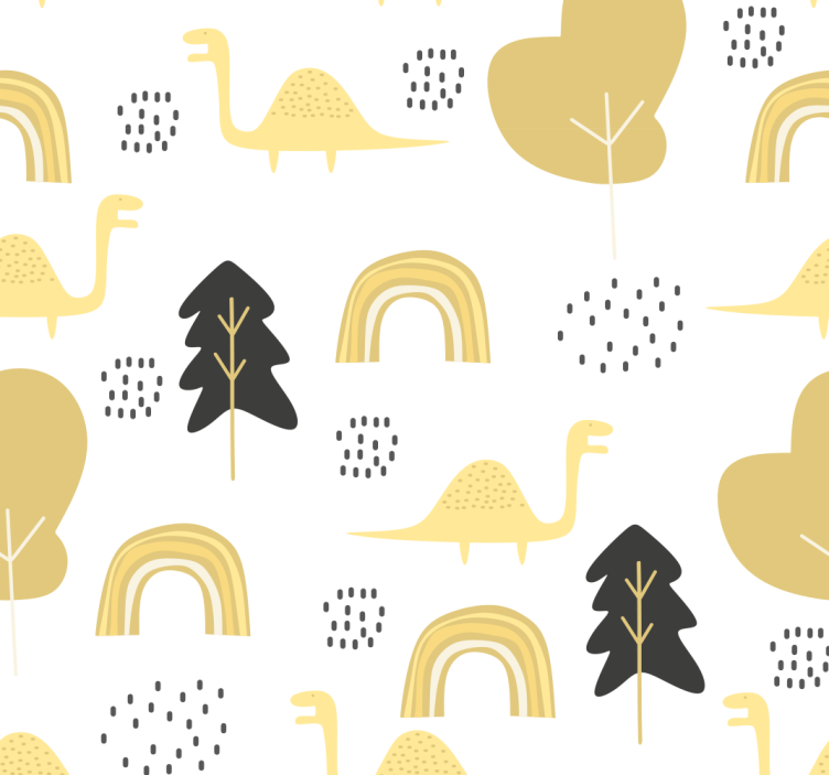 Playful Dinosaur Motif nursery wallpaper - TenStickers