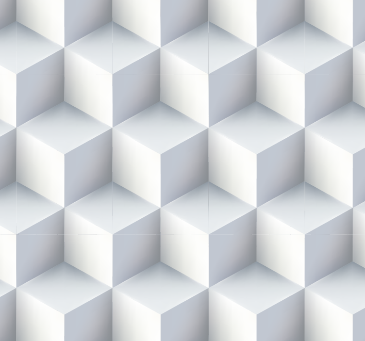 3D white cubes 3D Wallpaper - TenStickers