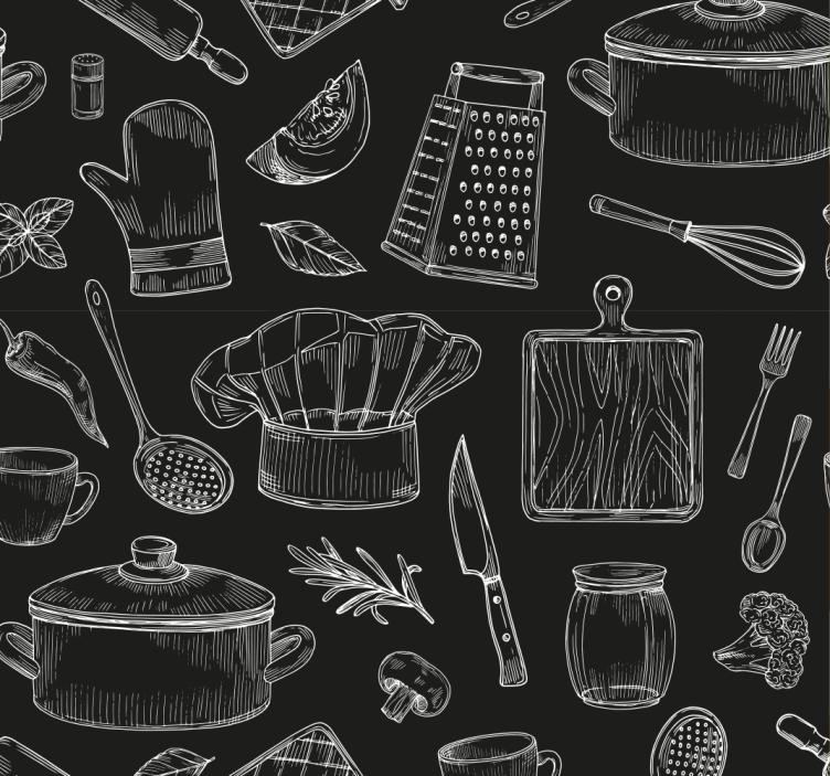 Elegant cutlery Modern Wallpaper - TenStickers