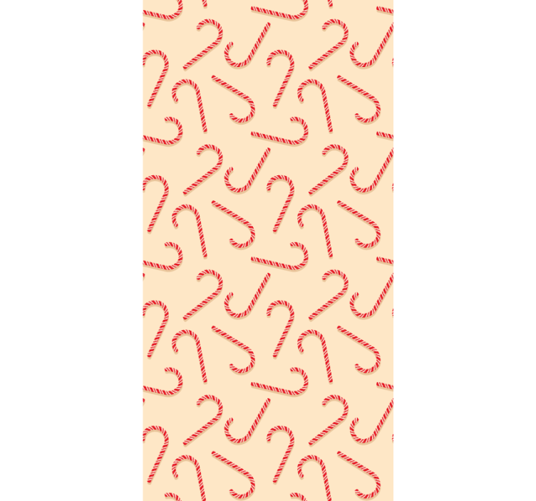 Candy canes Christmas wallpaper - TenStickers