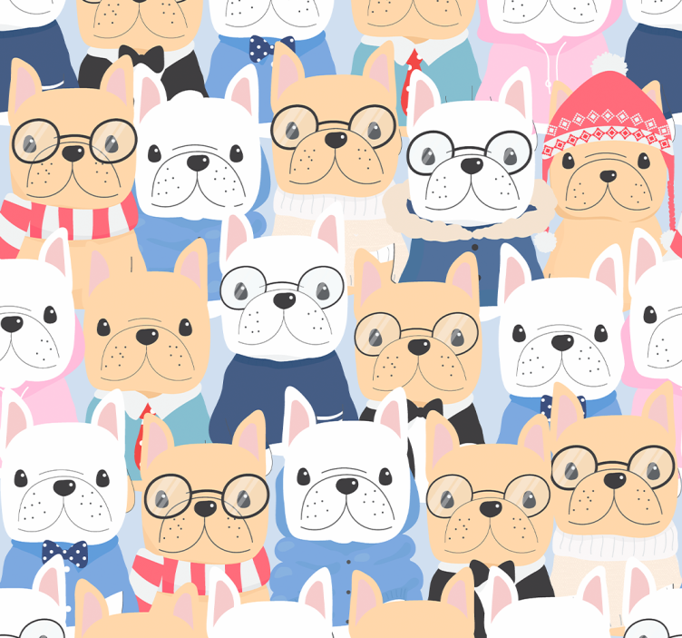 Cute puppies animal wallpaper - TenStickers