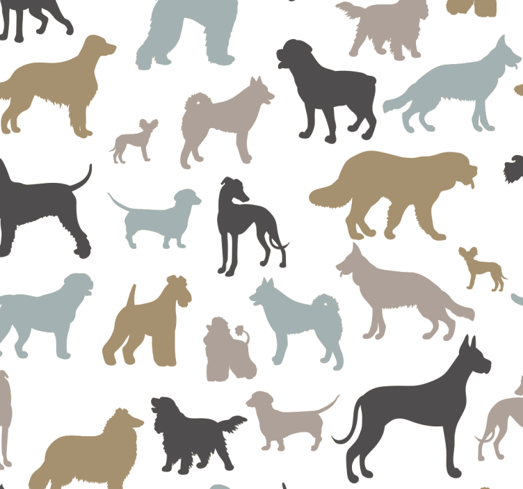 Feline Silhouettes cat wallpaper - TenStickers