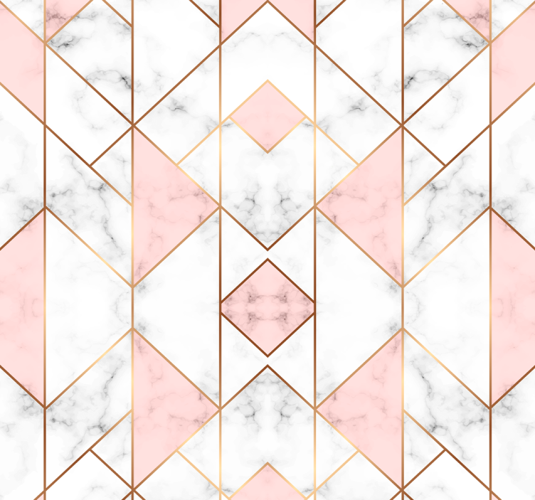 Pink geometric figure abstract wallpaper - TenStickers