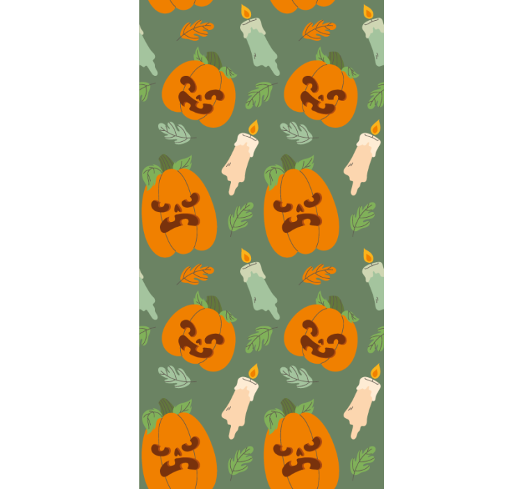 Spooky Pumpkin Design halloween wallpaper - TenStickers