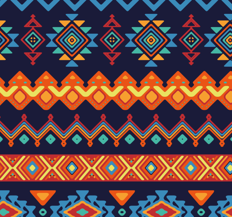African tribal themed fabric art wallpaper - TenStickers