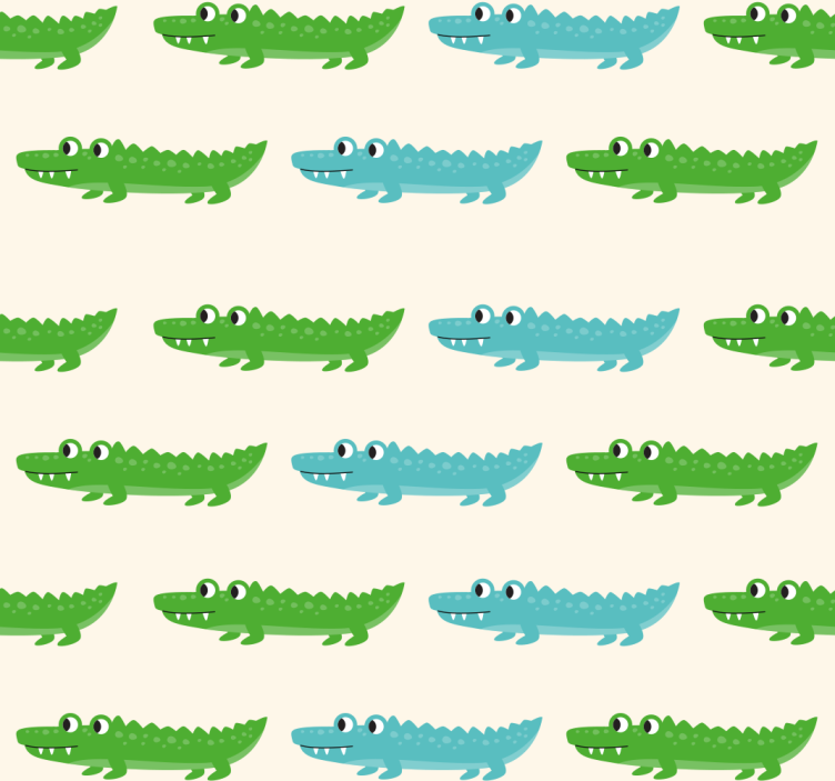 Crocodile Pattern animal wallpaper - TenStickers