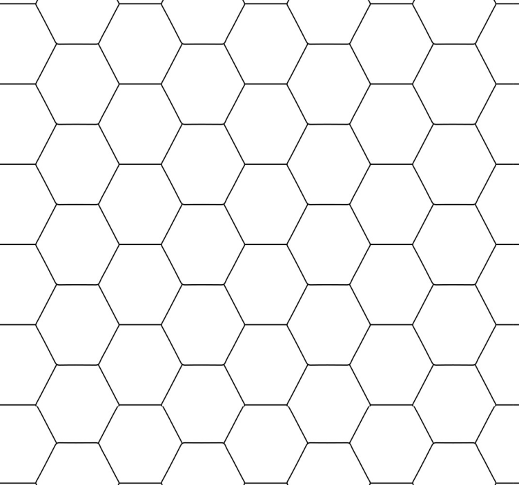 Black and white honey comb Modern Wallpaper - TenStickers