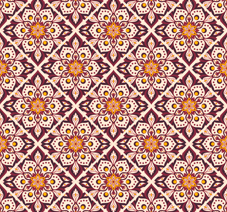 Classic castle pattern Vintage wallpaper - TenStickers