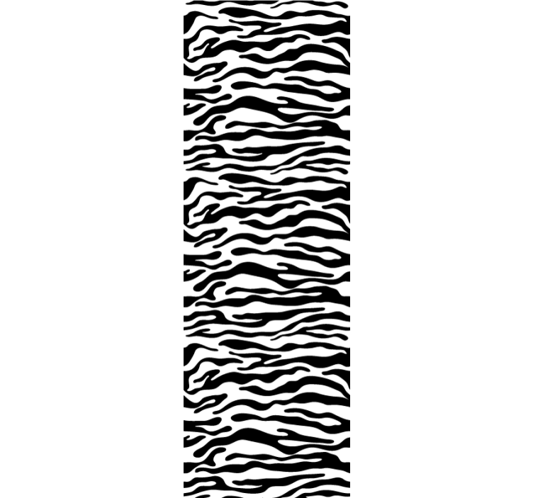 Zebra wallpaper in zebra stripe pattern - TenStickers