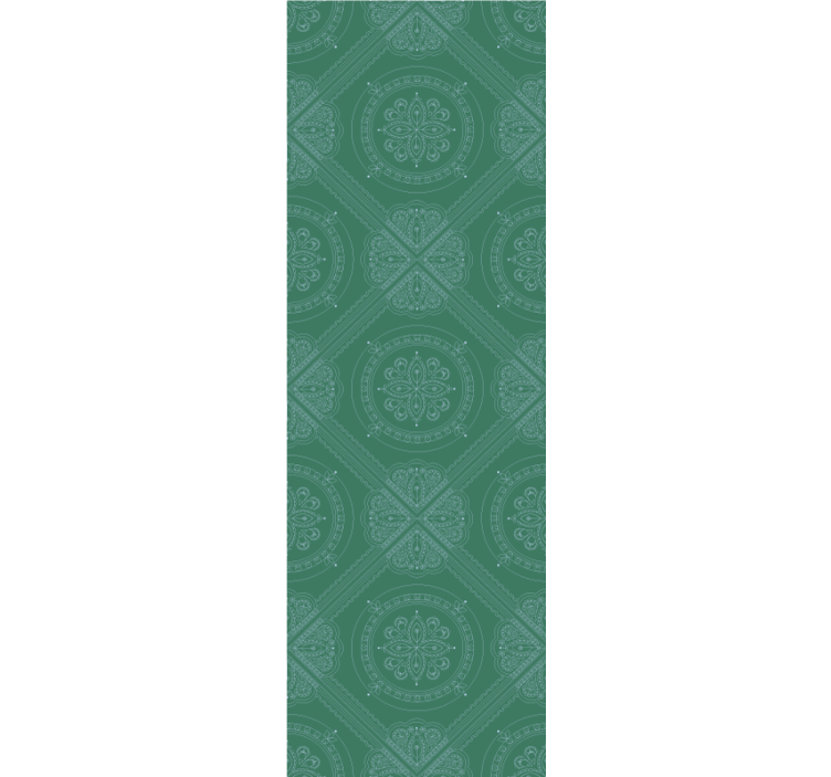 Green paisley ornament tile wallpaper - TenStickers