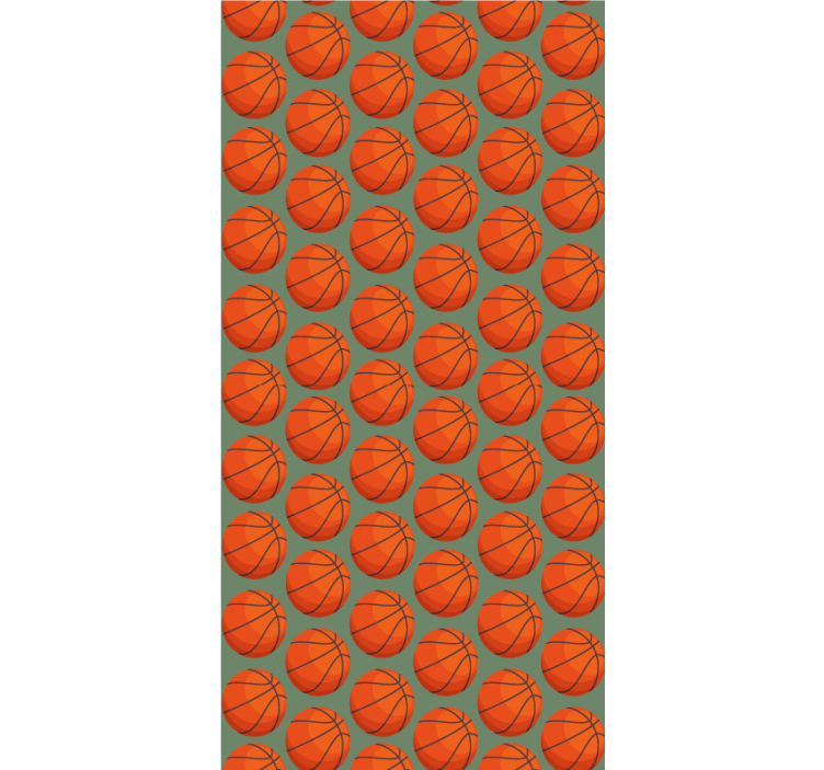 Green basketball background Childrens Wallpaper - TenStickers