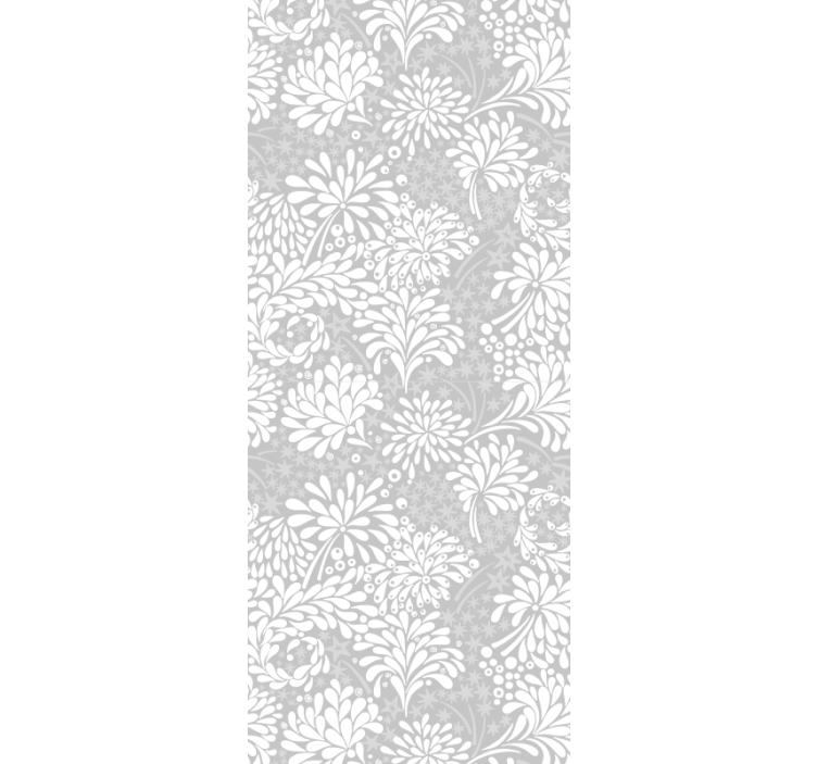 Botanical Array floral ornament wallpaper - TenStickers