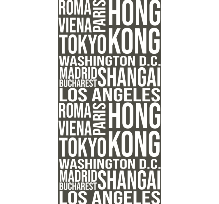 Cities round the world city wallpaper - TenStickers