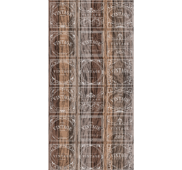 Stamped Barrels vintage Wallpaper - TenStickers