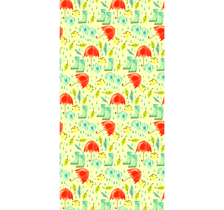Rainy Day Pattern nature wallpaper - TenStickers