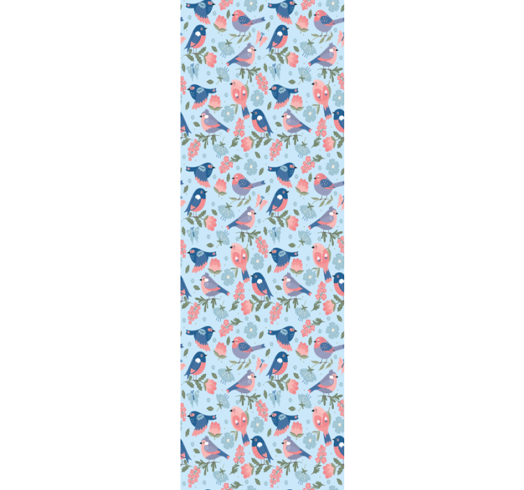 Birds Floral Motif birds wallpaper - TenStickers