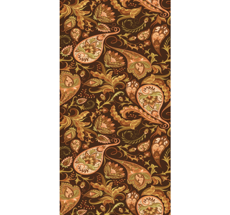 Ornate Botanical Motifs floral ornament wallpaper - TenStickers
