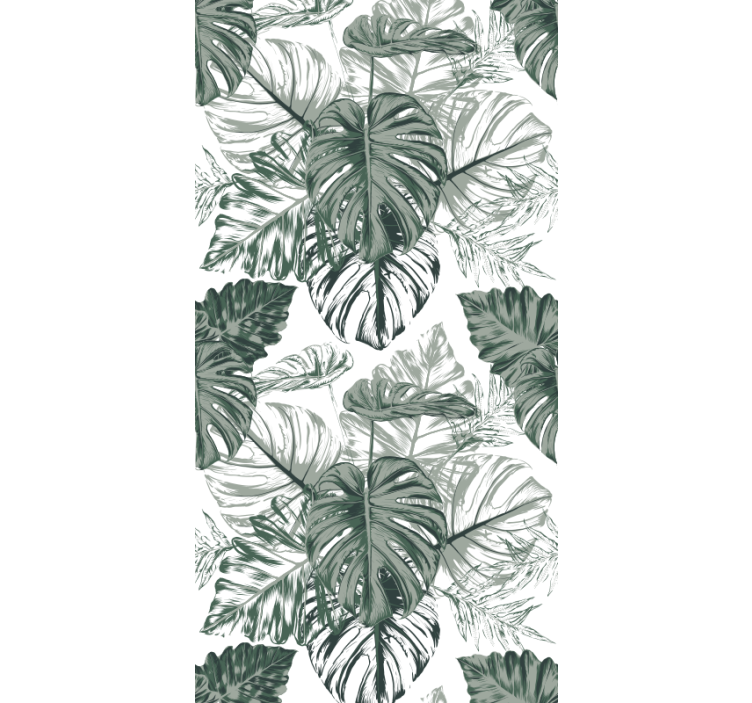 Monstera Foliage leaf wallpaper - TenStickers