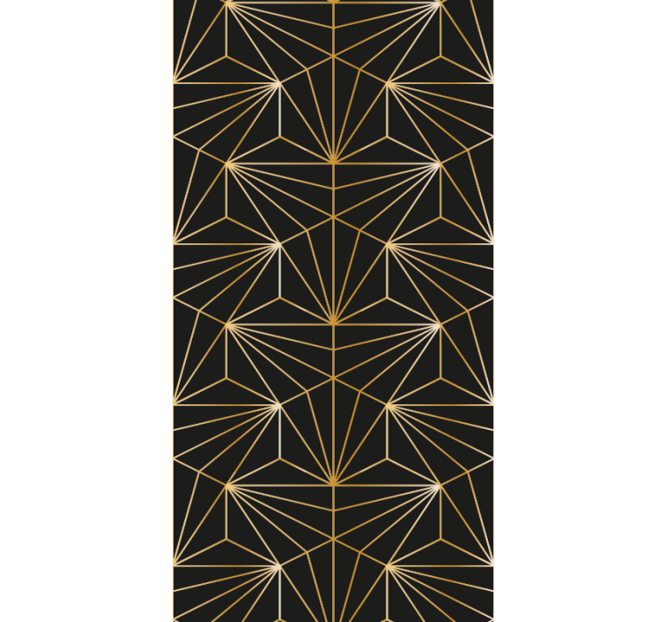 Geometric golden pattern Triangle Wallpaper - TenStickers